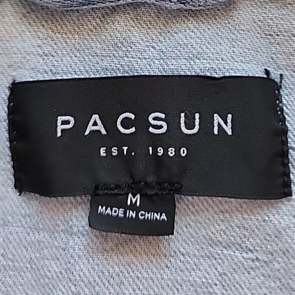 SOLD | Upcycled David Bowie Custom Denim Jean Jacket Distressed Bleached M - Picture 13 of 15